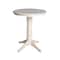 International Concepts Round 30 in Round Top Pedestal Table, 34.9 inH, Unfinished, 30 W, 30 L, 35.9 in H, Wood, Unfinished K-30RT-27B-6B - alternate 1